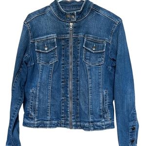 Converse zip up denim jacket